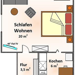 Grundriss der Ferienwohnung